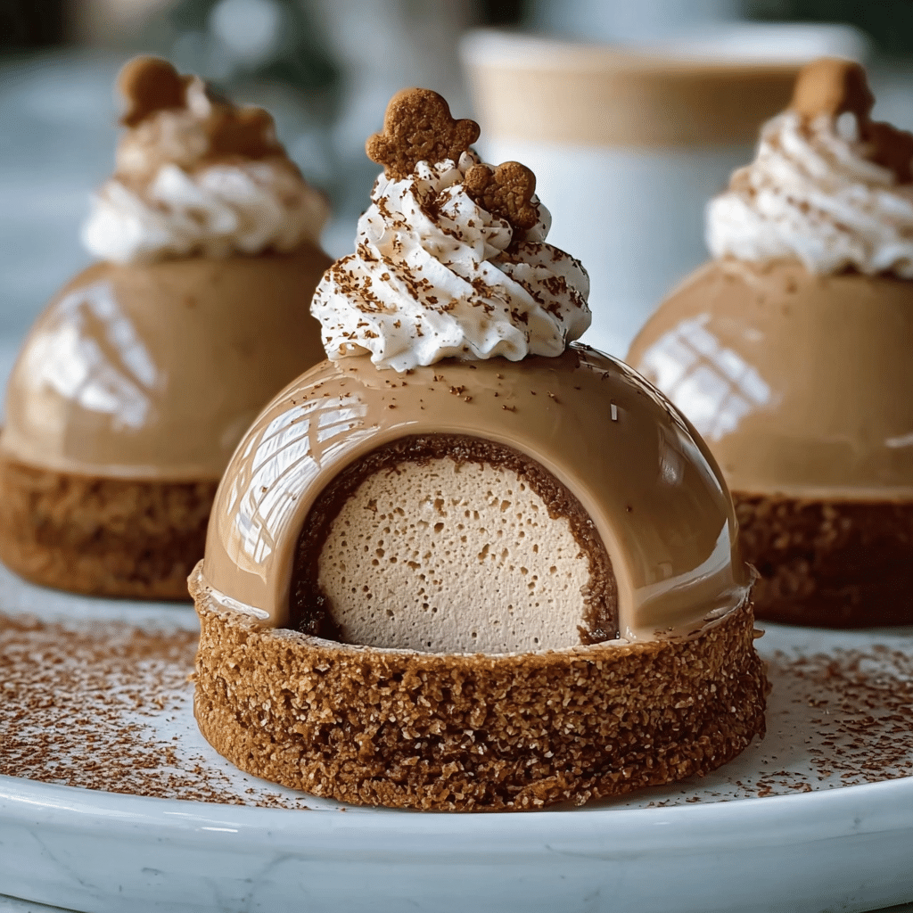 Gingerbread Latte Mousse Domes