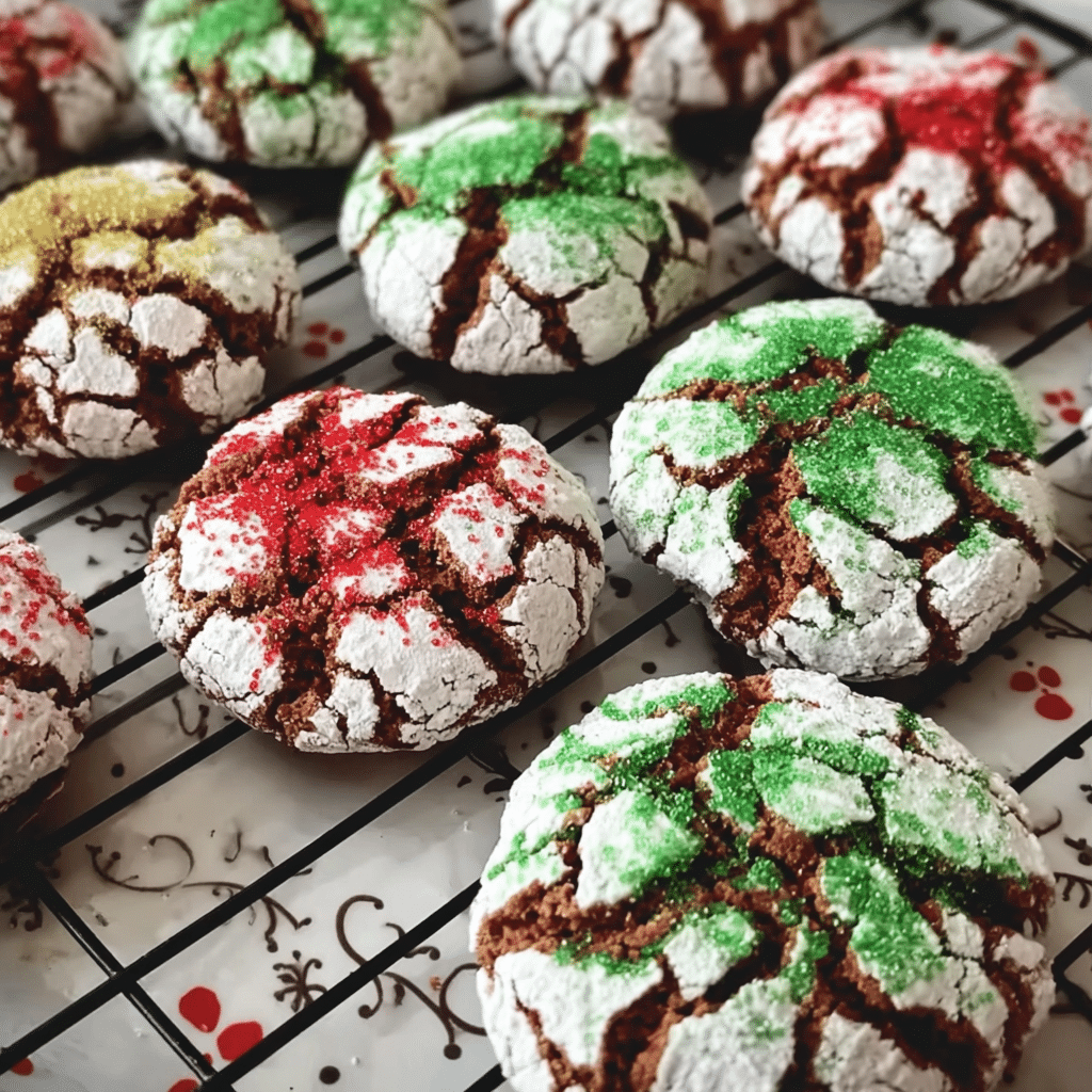 Christmas Crinkle Cookies