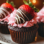Chocolate Covered Strawberry Cupcakes 2