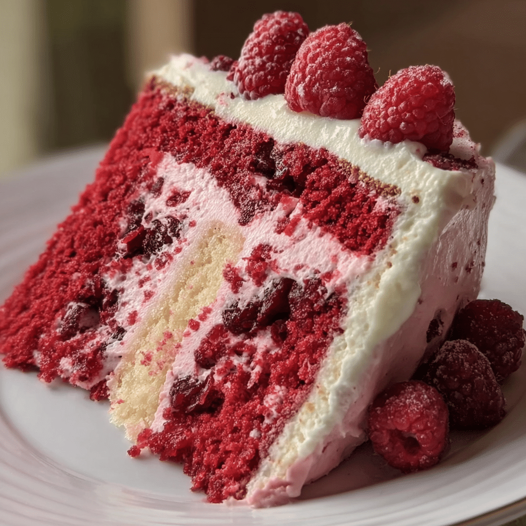 Fresh Raspberry Layer Cake 3