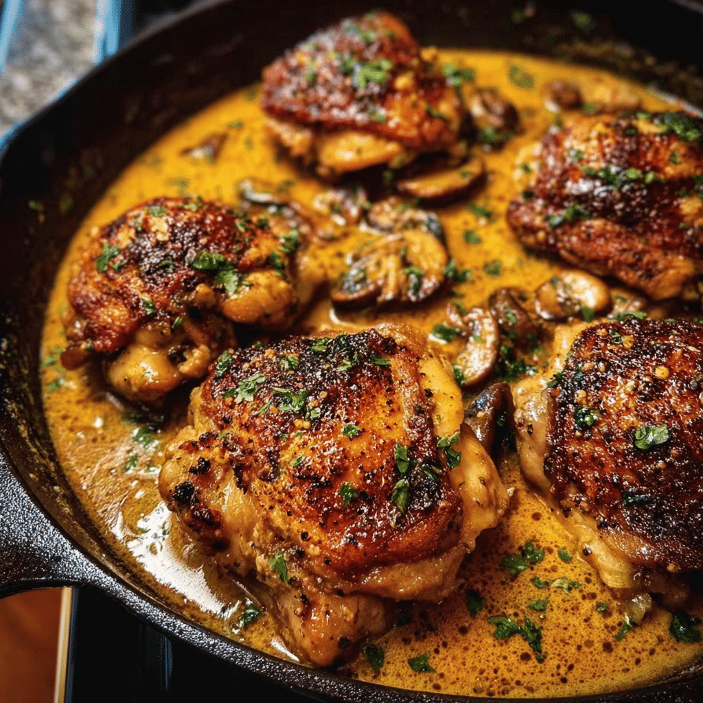 Easy Skillet Chicken Thighs