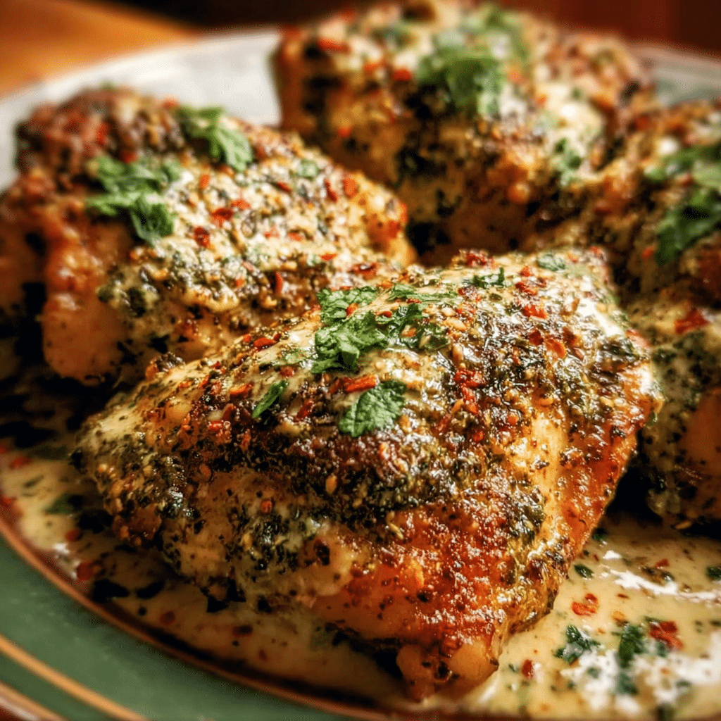 Za’atar Chicken Thighs with Tahini and Garlic