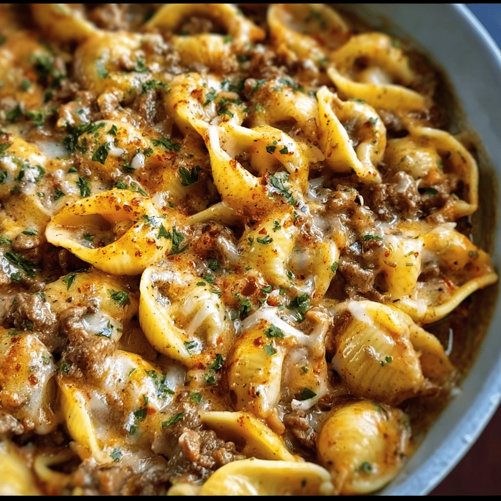 Creamy Beef and Shells