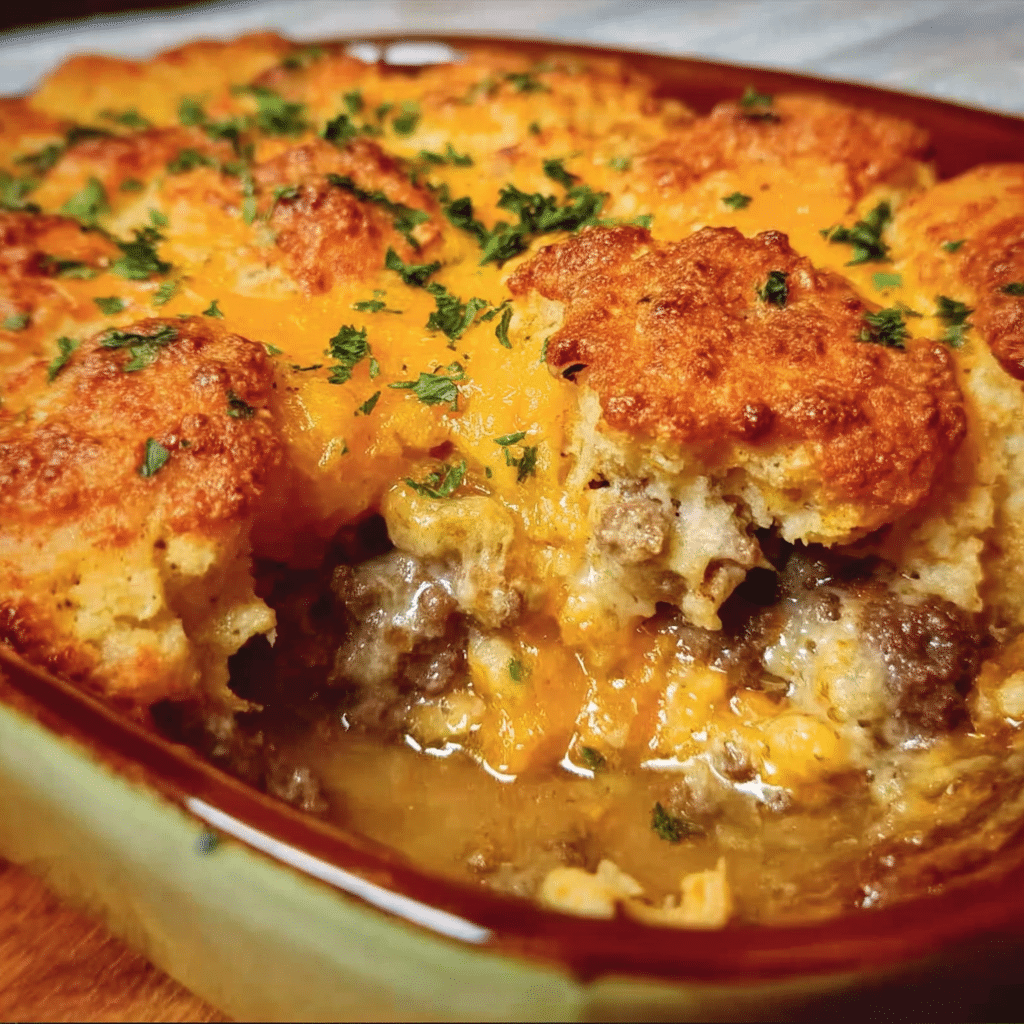 Cheddar Bay Ground Beef Cobbler