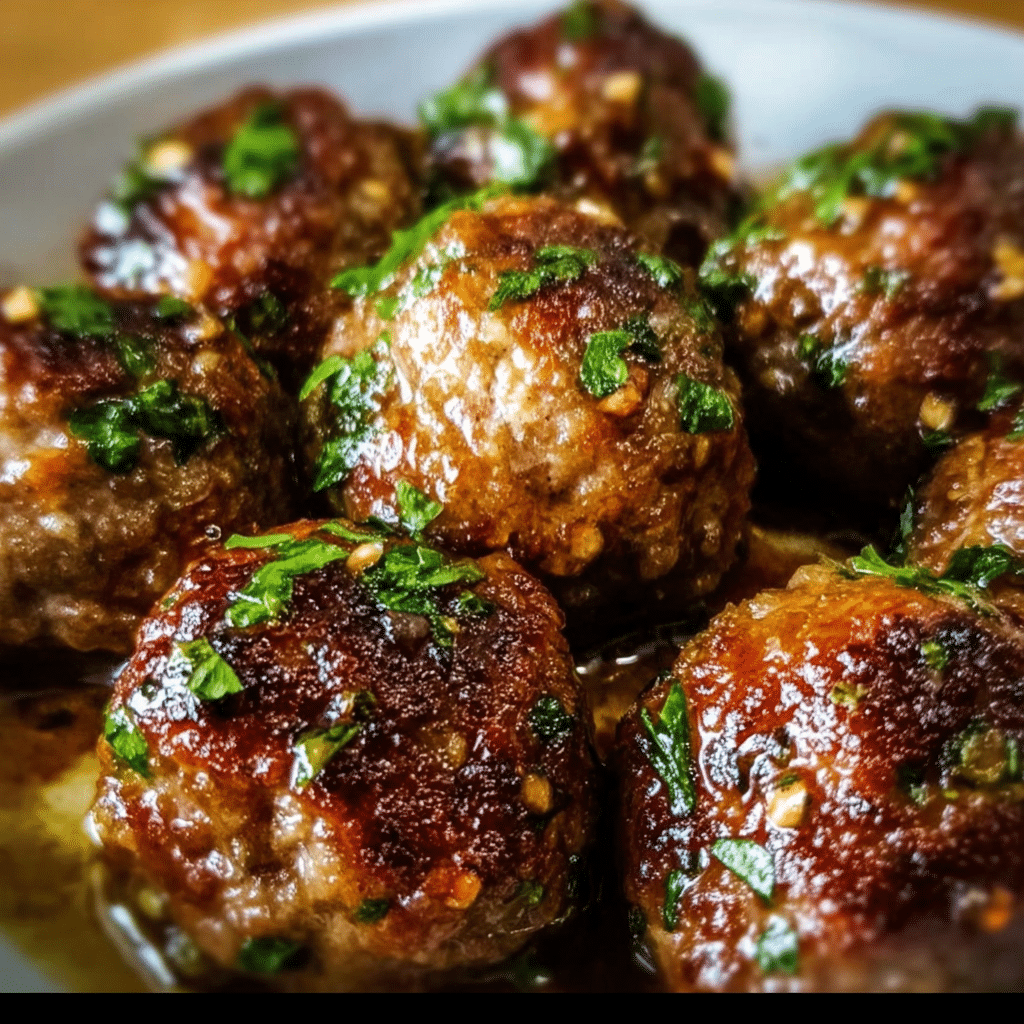 Keto Garlic Butter Meatballs