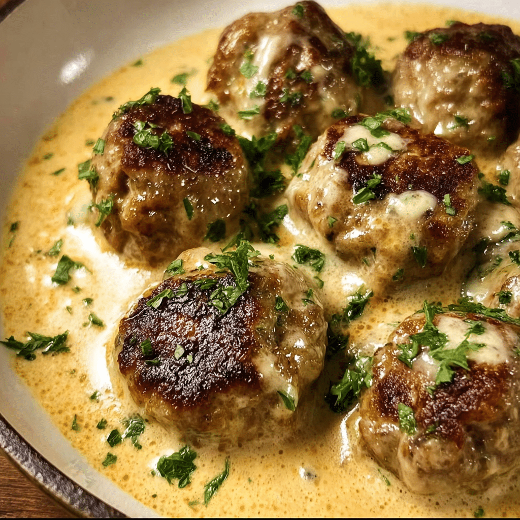 Keto Turkey Meatballs In A Creamy Sauce