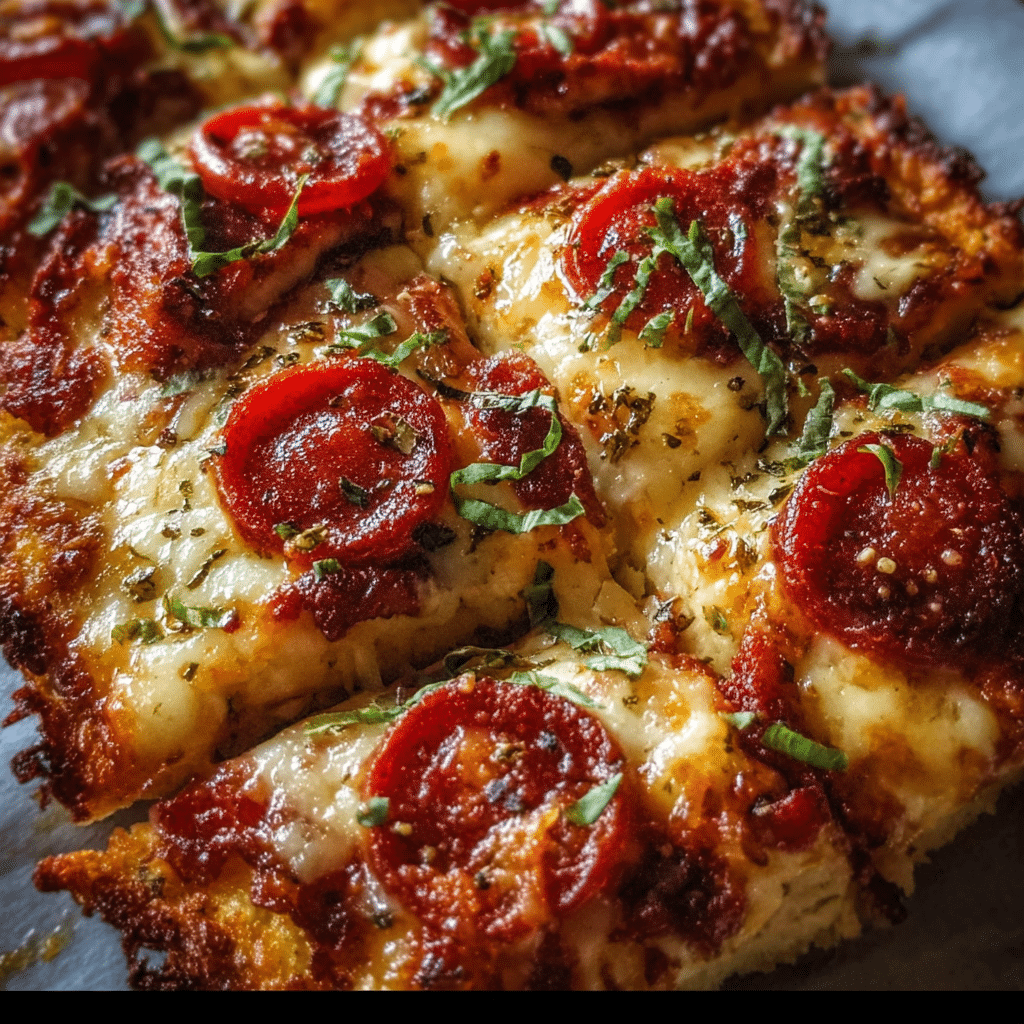 High-Protein Chicken Crust Pizza