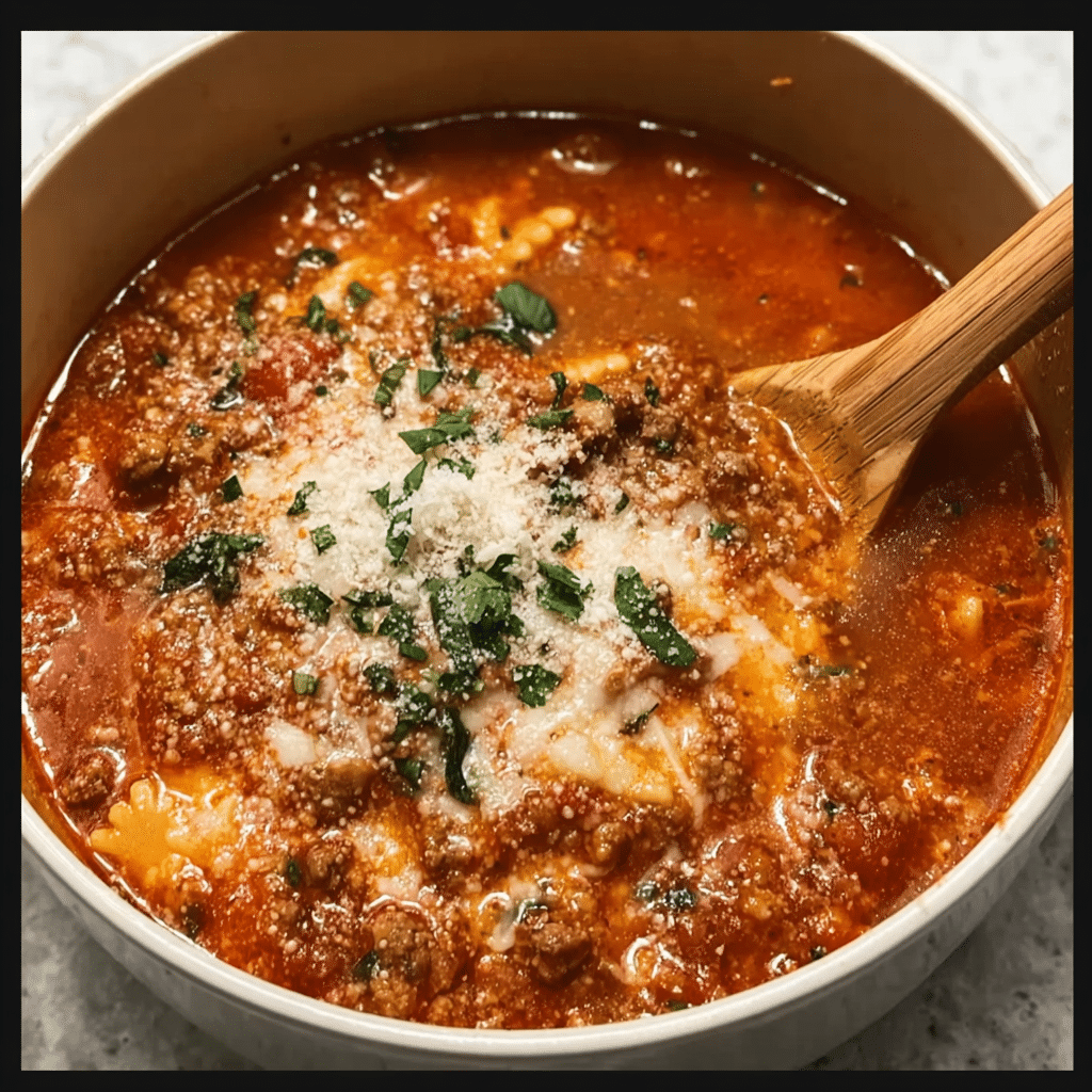 Keto Lasagna Soup Recipe