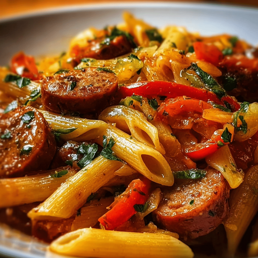 Sweet Pepper Sausage Pasta
