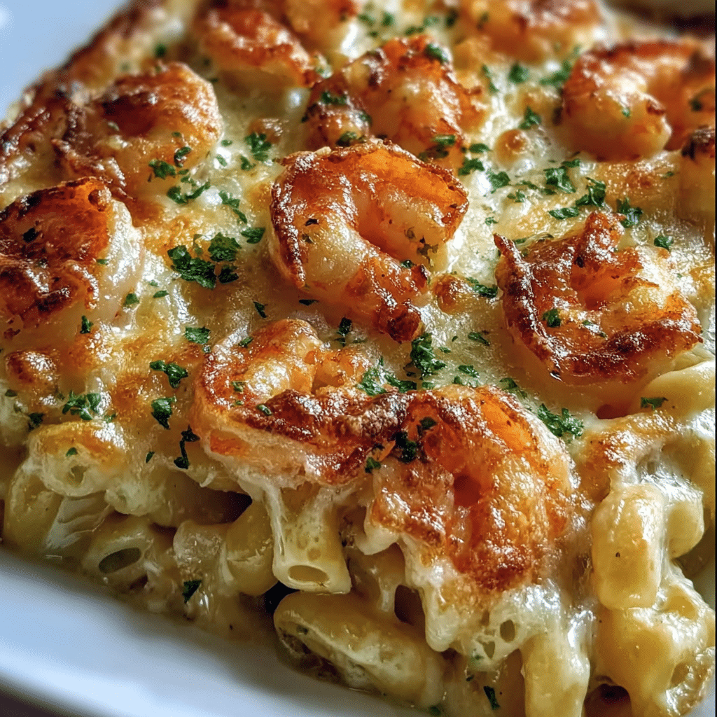 Shrimp Scampi Pasta Bake