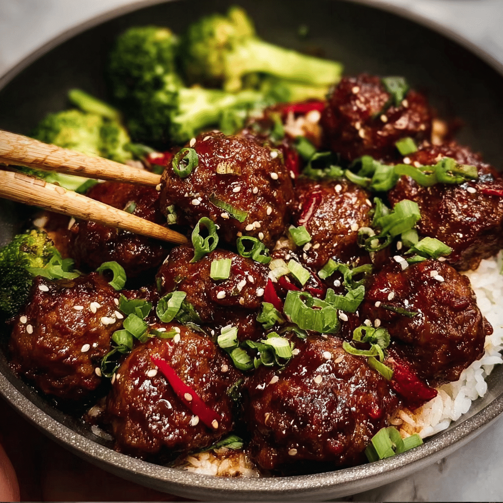 30-Minute Mongolian Beef Meatballs