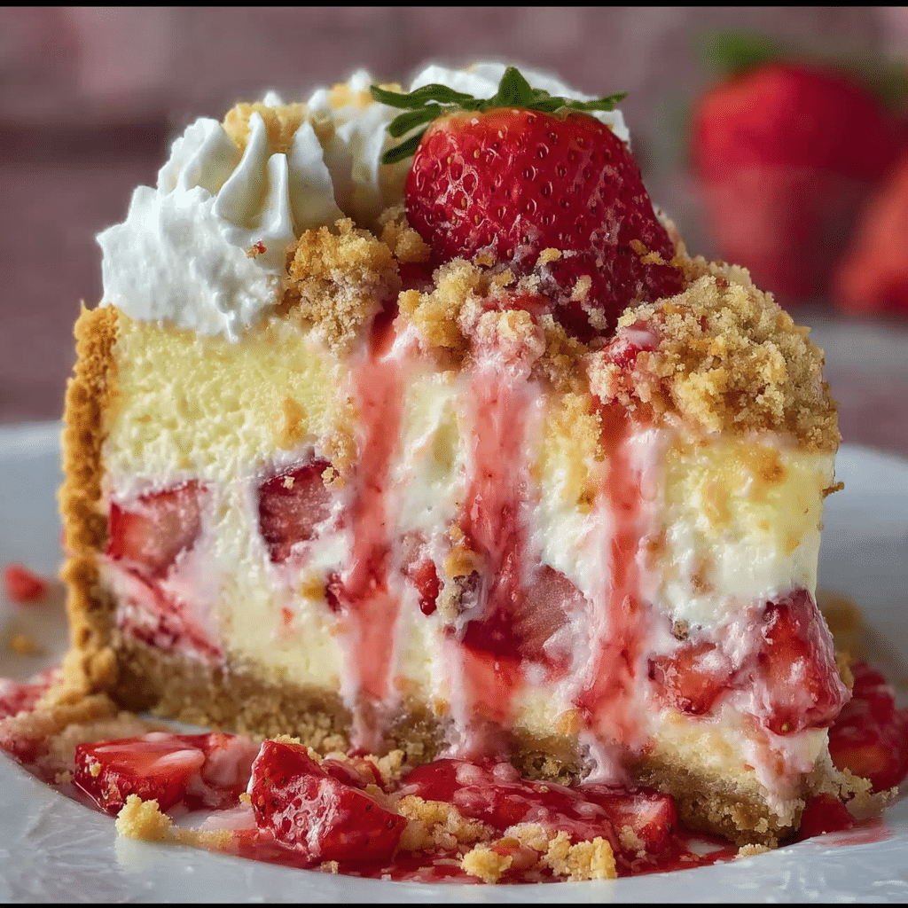 Strawberry Shortcake Cheesecake Bliss