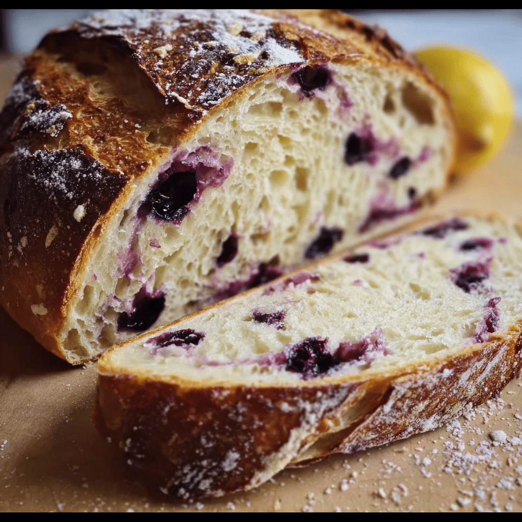 Lemon Blueberry Sourdough Bread