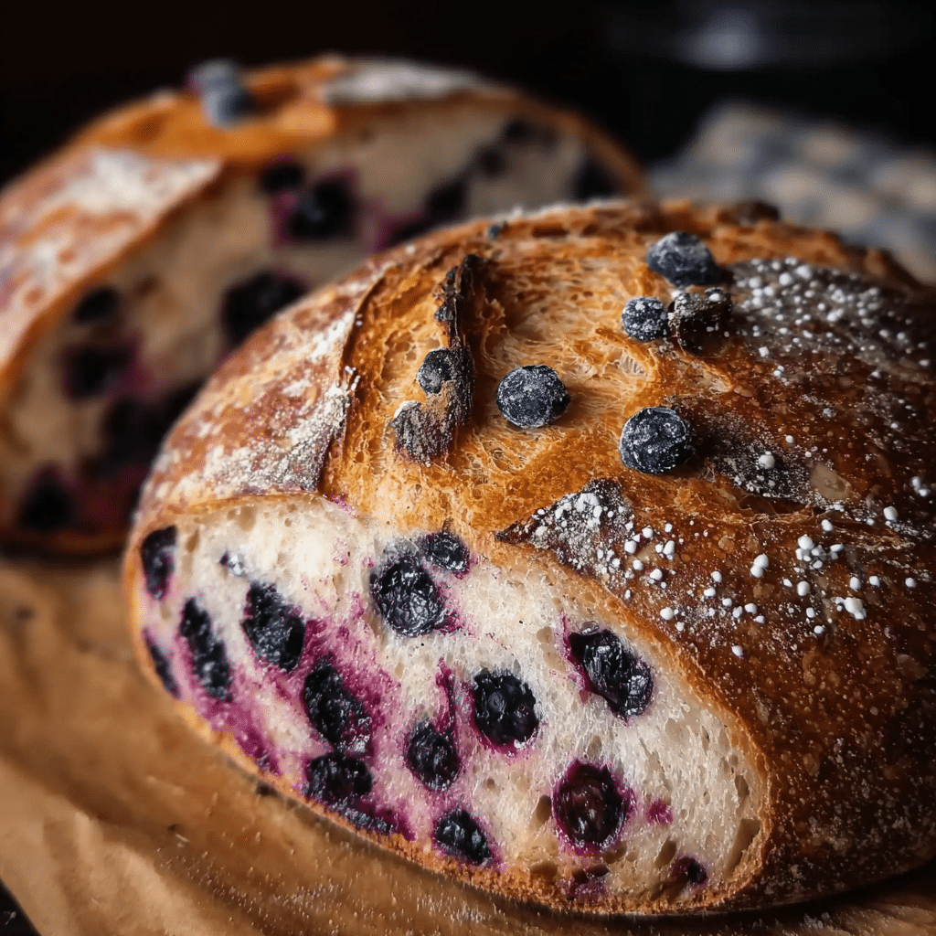 Delightful Blueberry Lemon Cream Cheese Sourdough Bread