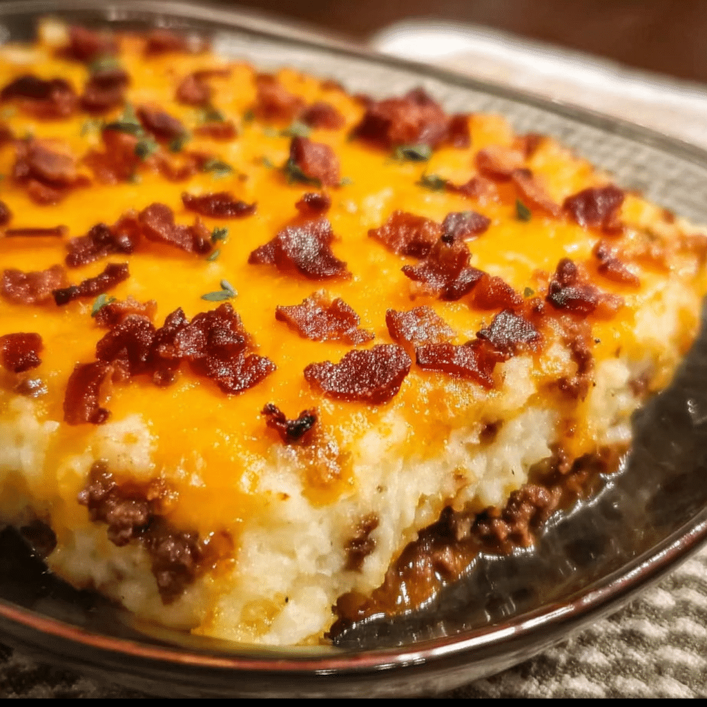 Bacon Cheeseburger Shepherd’s Pie