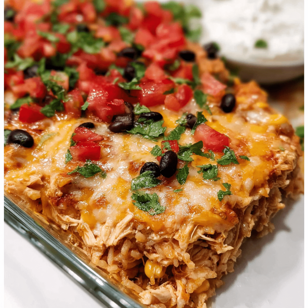 Easy Chicken Burrito Casserole
