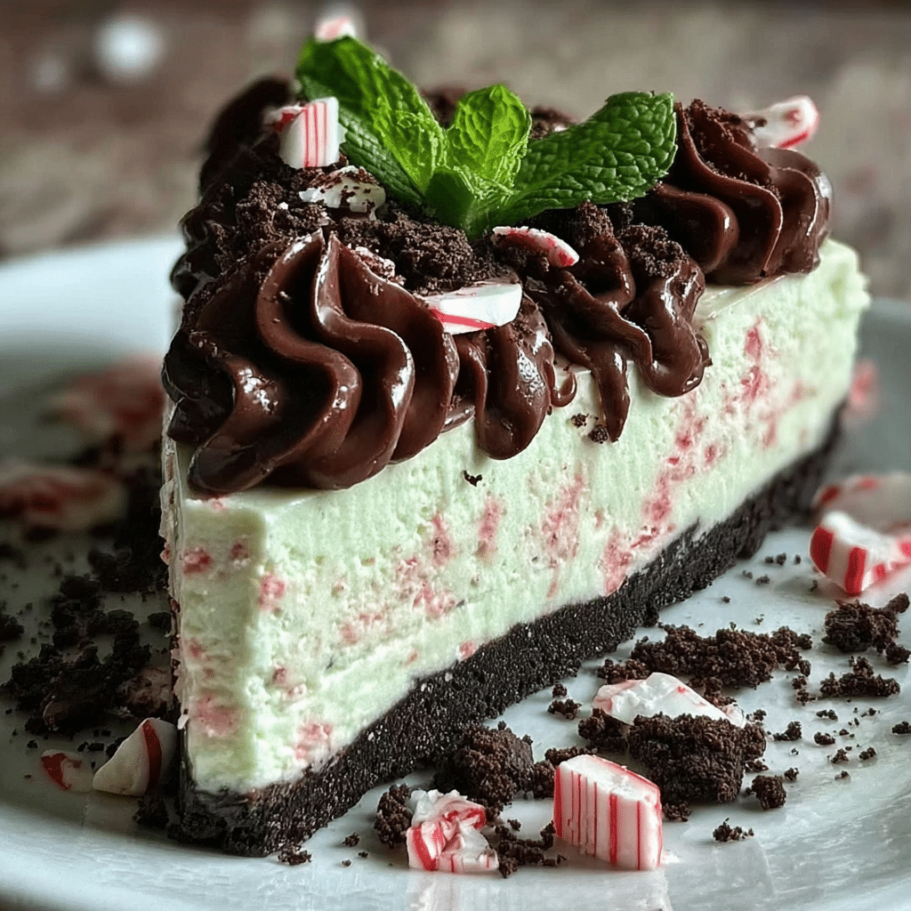 No-Bake Peppermint Cheesecake