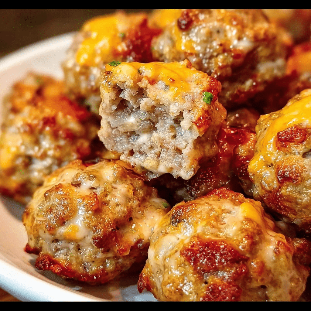 Rotel Cream Cheese Sausage Balls