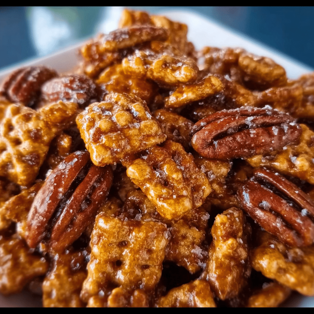 Praline Crunch Crispix Pecan