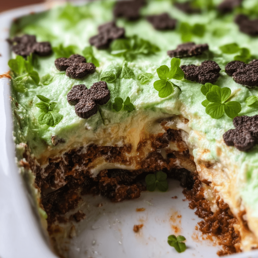 St. Patrick’s Day Shamrock Lasagna