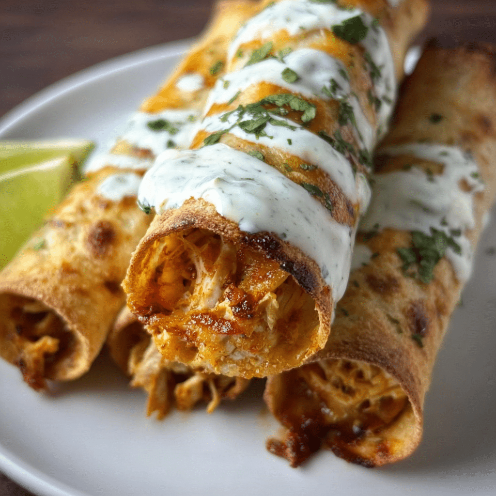 Oven Baked Chicken Taquitos
