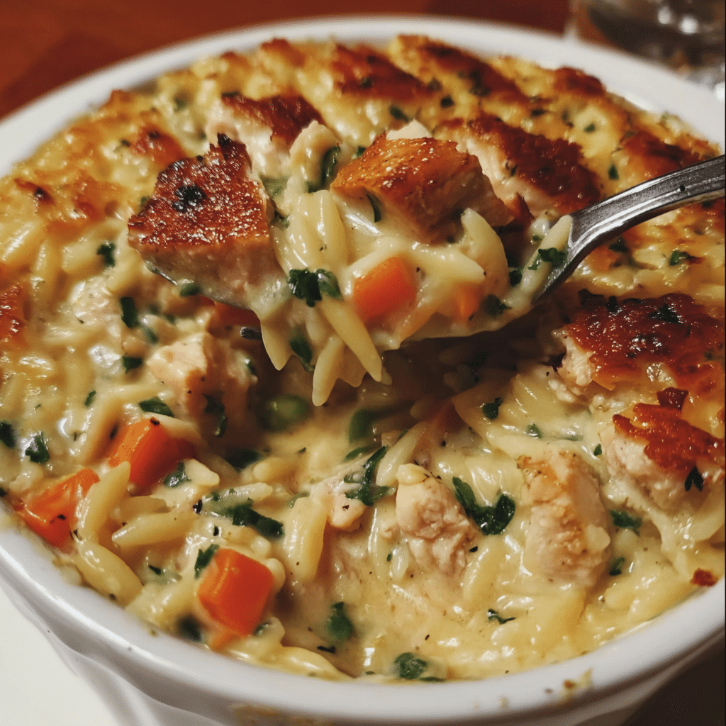 Cozy Chicken Pot Pie Orzo