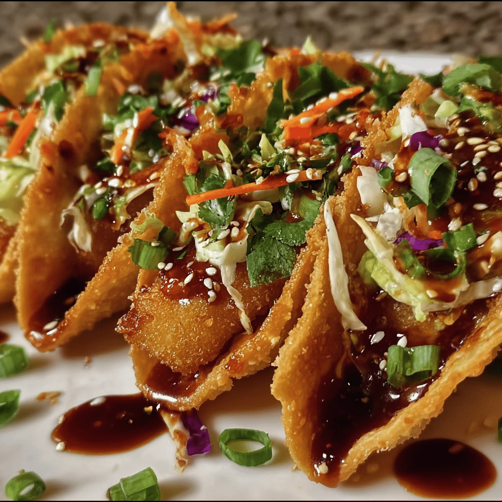 Crispy Chicken Wonton Tacos