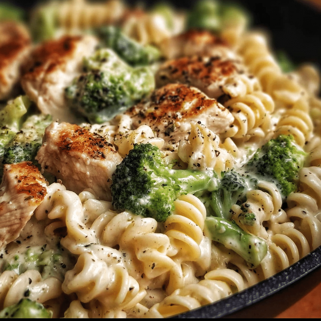 Creamy Rotisserie Chicken Broccoli Pasta