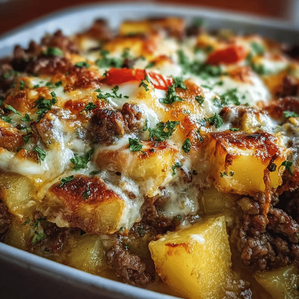 Ground Beef and Potatoes Casserole