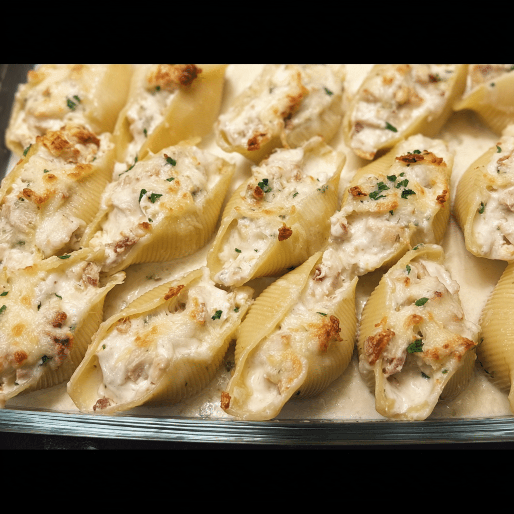 Chicken Alfredo Stuffed Shells