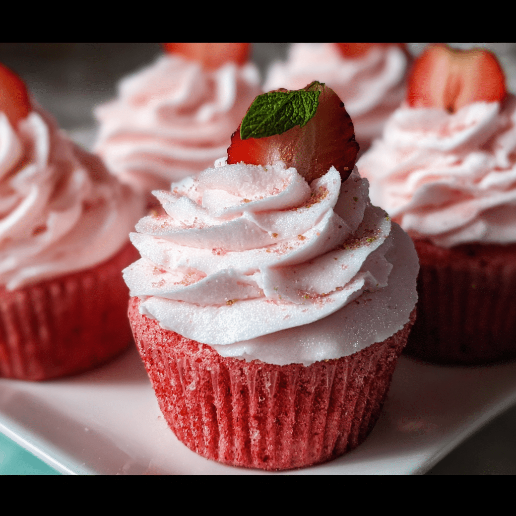 Strawberry Jello Cupcakes 3