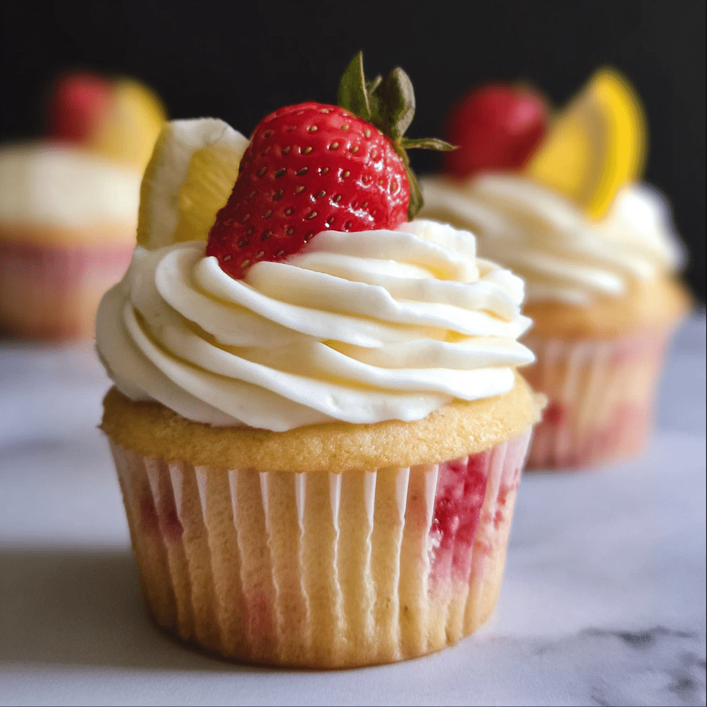 Strawberry Lemon Cupcakes 3