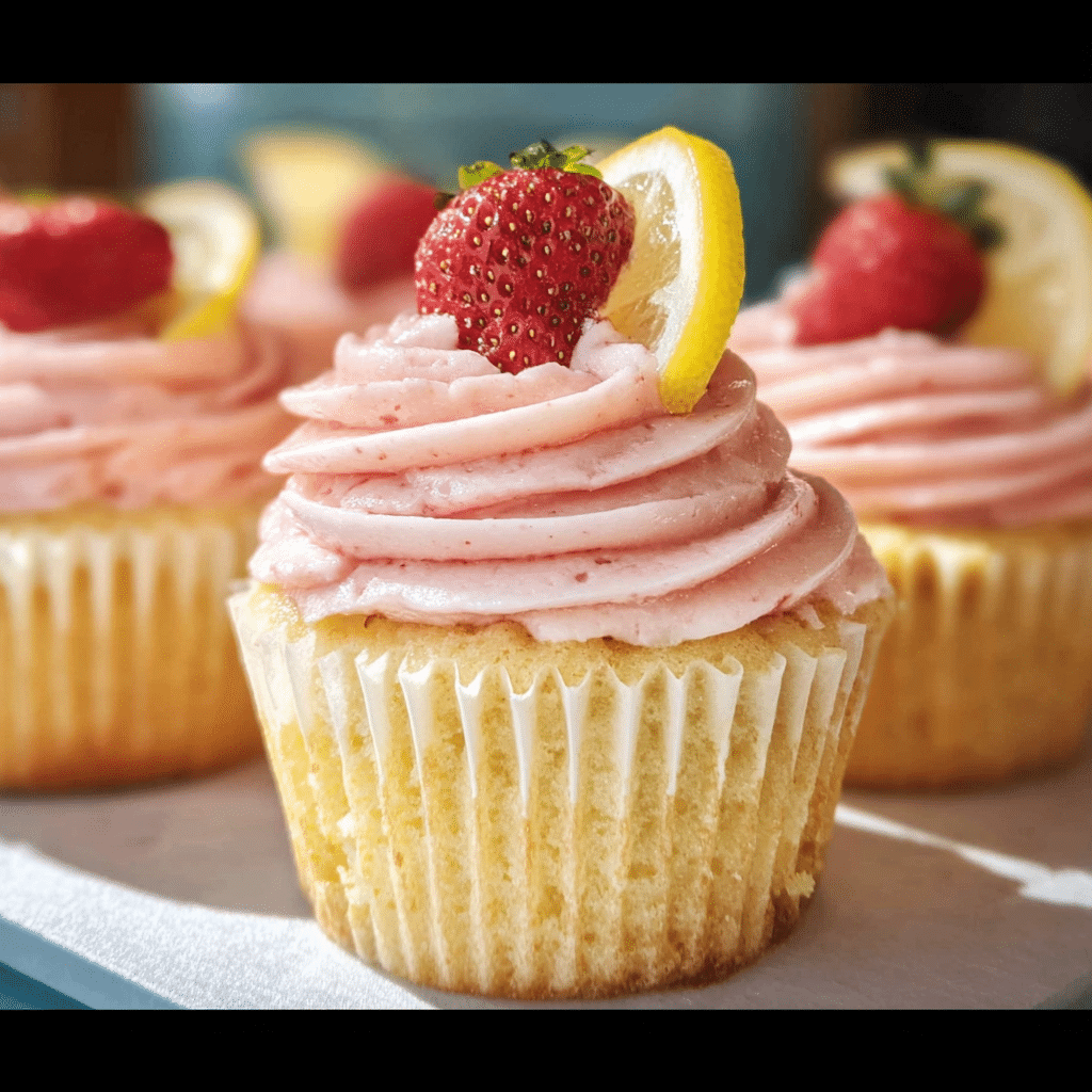 Strawberry Lemonade Cupcakes 2