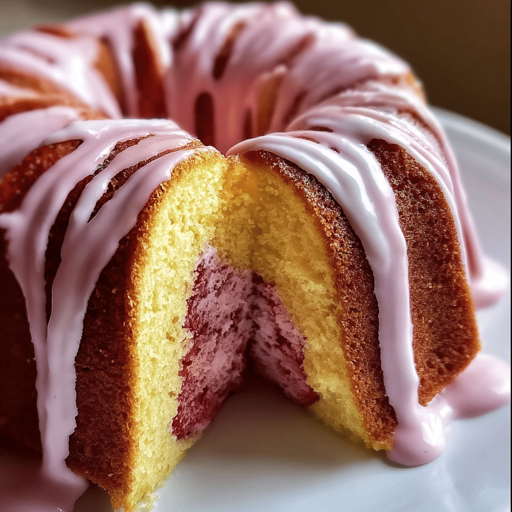 Strawberry Milkshake Pound Cake