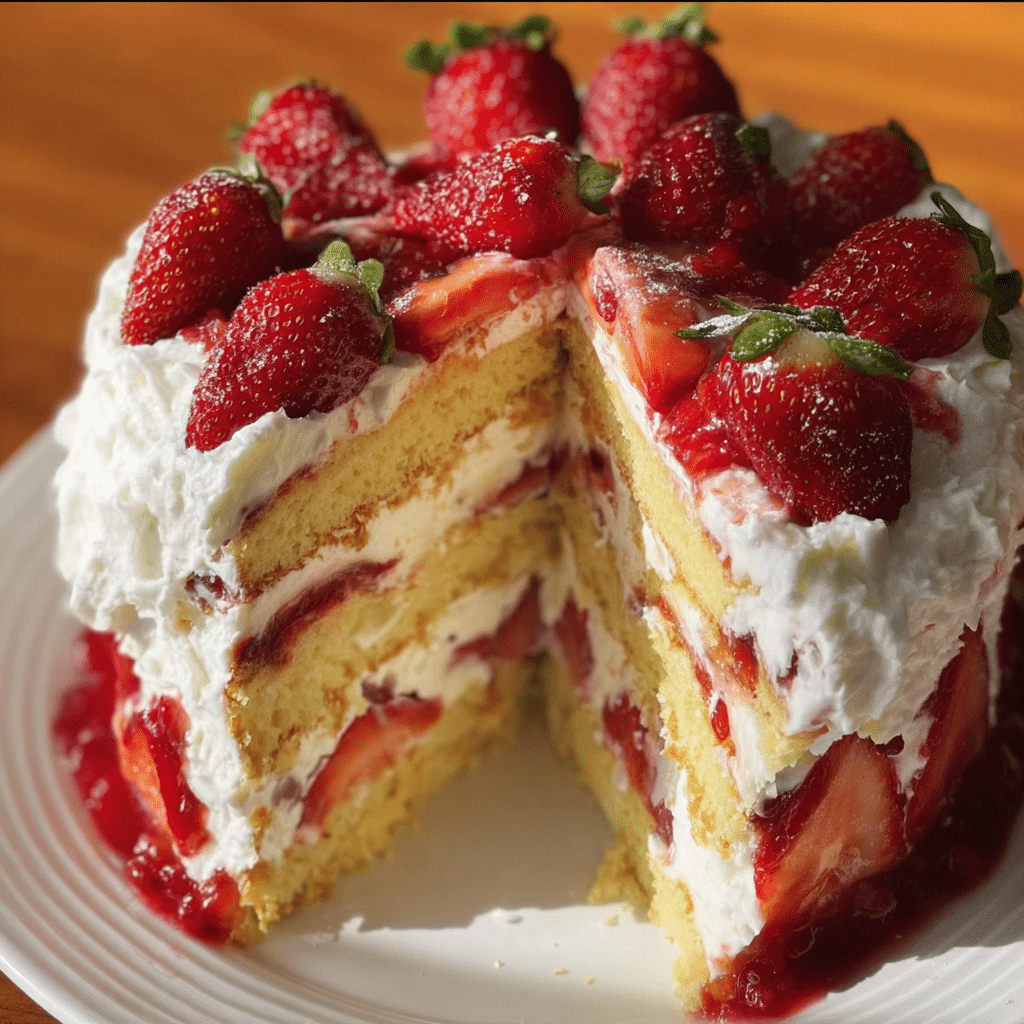 The Best Strawberry Shortcake Cake 3