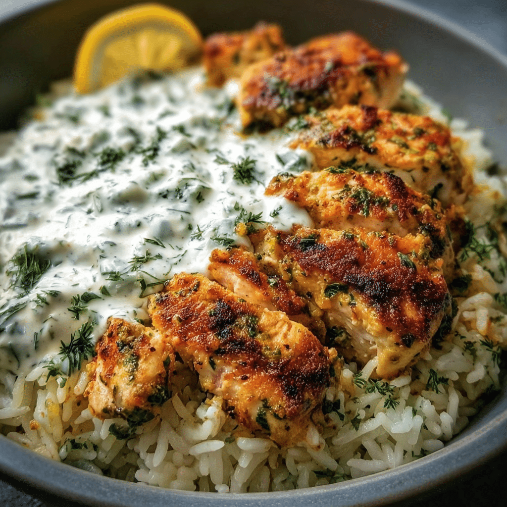 Bake Chicken Tzatziki Rice Bake