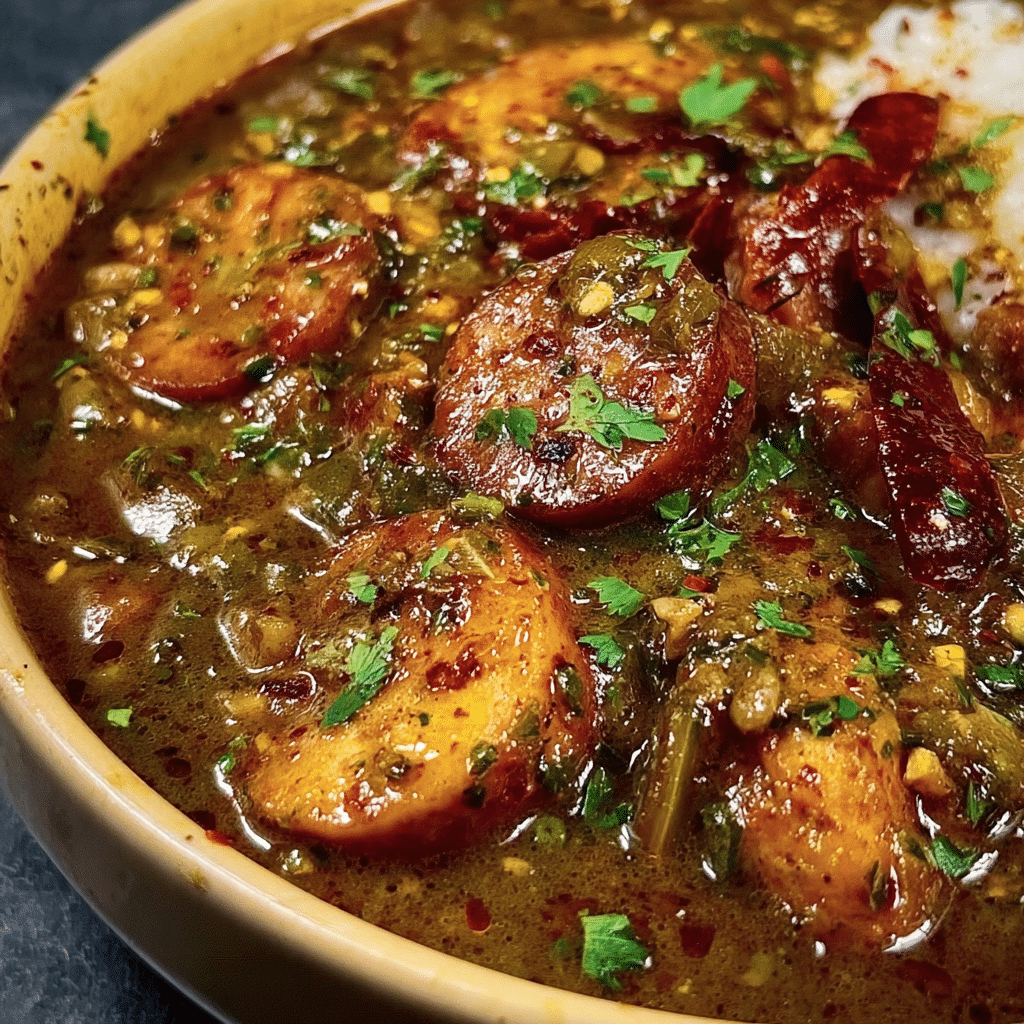 Cajun Chicken And Sausage Gumbo