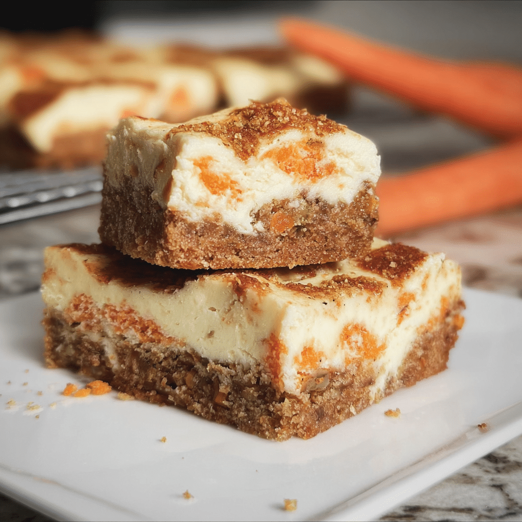 Carrot Cake Cheesecake Bars