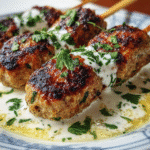 Chicken Kofta With Garlic Yogurt Sauce