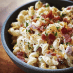 Creamy Bacon Cheddar Ranch Pasta Salad