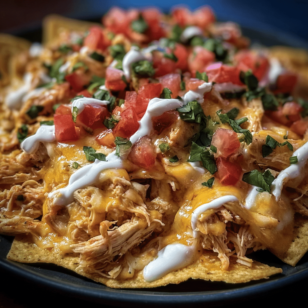 Creamy Crockpot Chicken Nachos