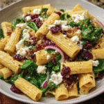 Feta & Cranberry Rigatoni Salad With Lemon Vinaigrette