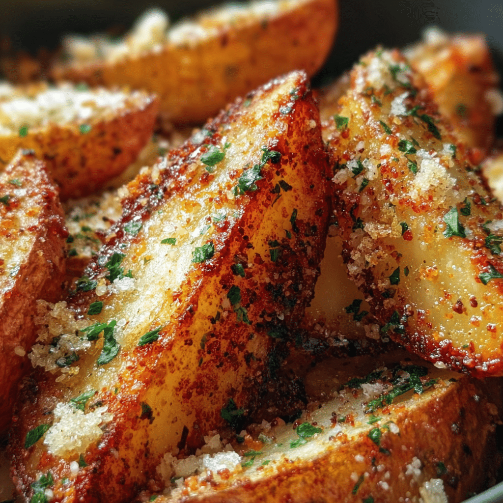 Garlic Parmesan Potato Wedges