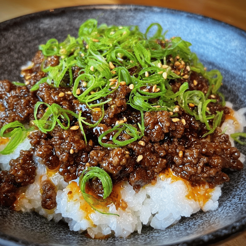 Ground Beef Hot Honey Bowl