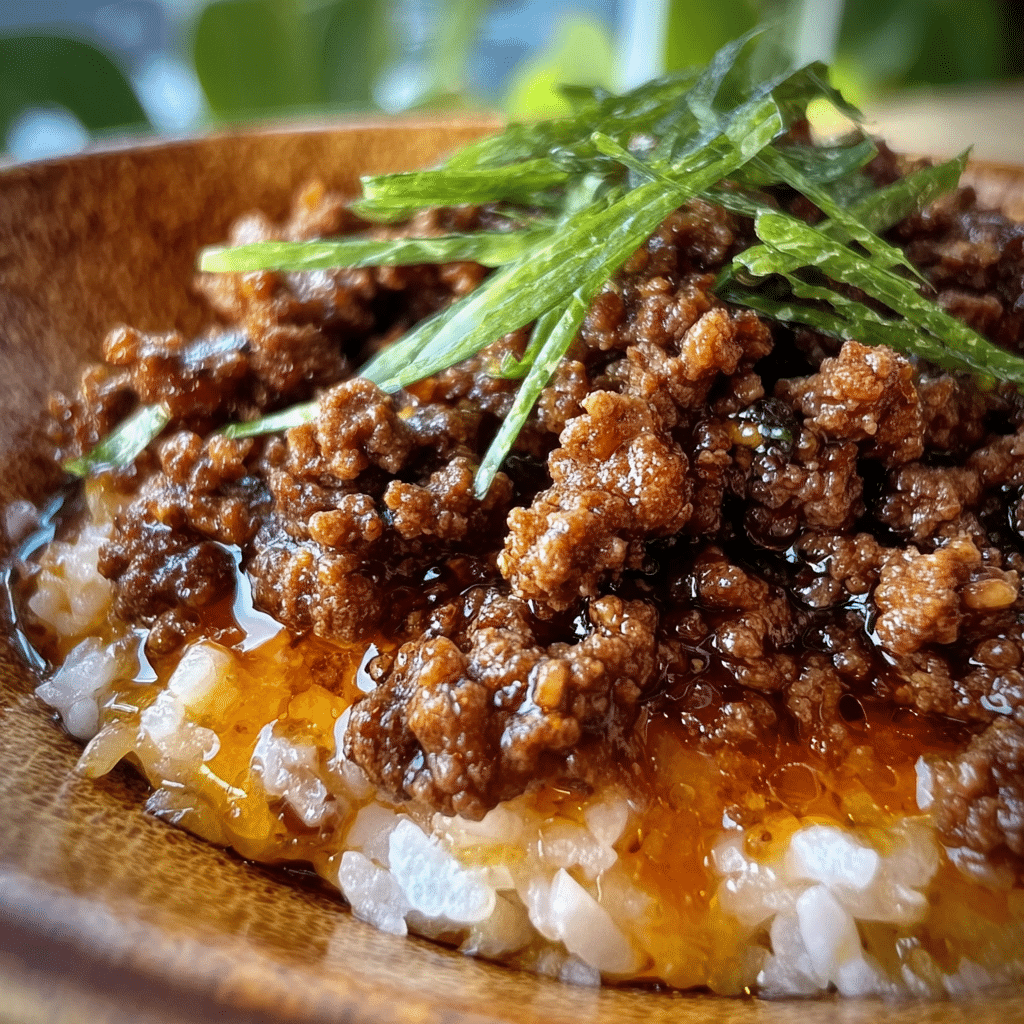 Ground Beef Hot Honey Bowl