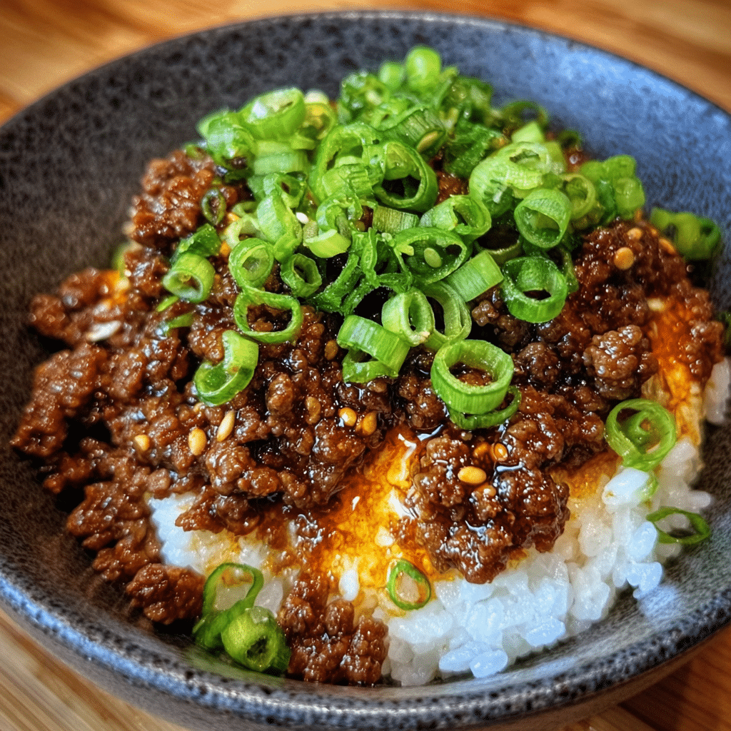 Ground Beef Hot Honey Bowl