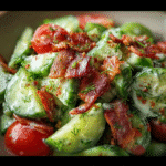 Healthy Cucumber Salad With Bacon