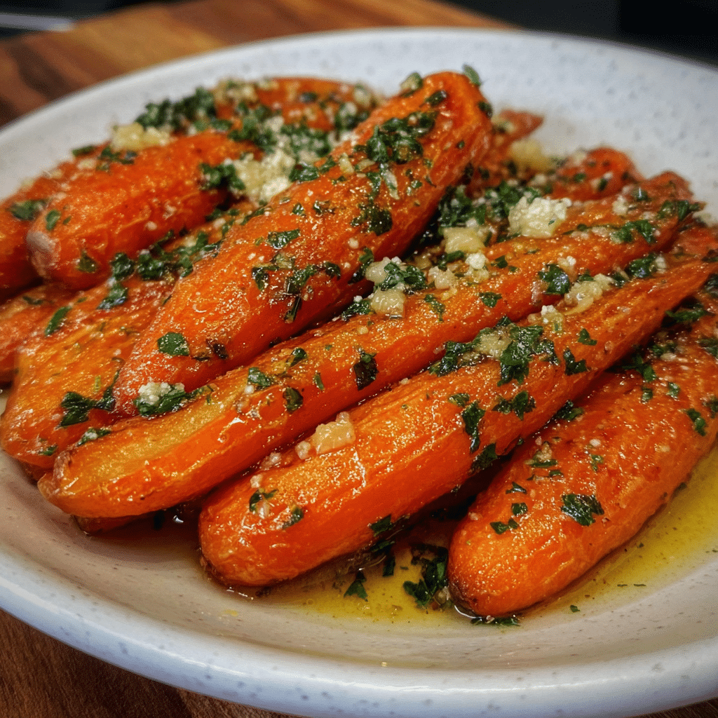 Honey Garlic Butter Roasted Carrots