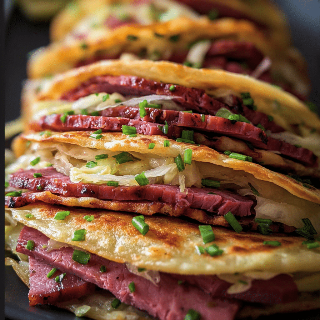 Irish Tacos Sliced Corned Beef