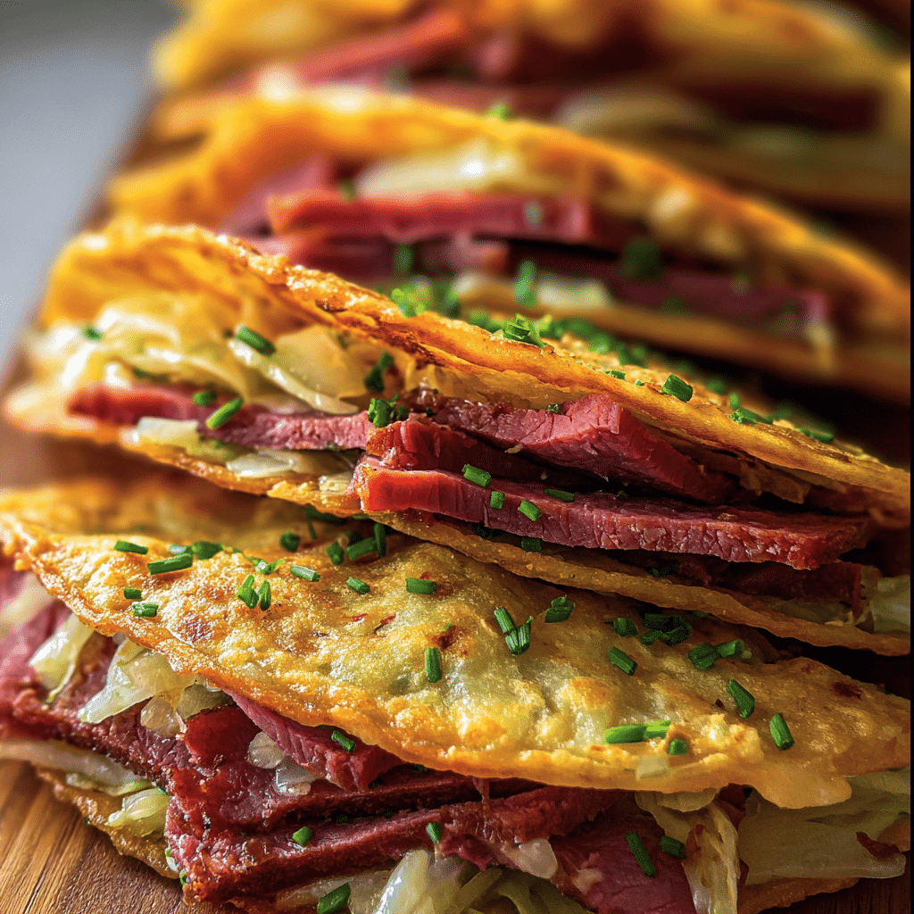 Irish Tacos Sliced Corned Beef